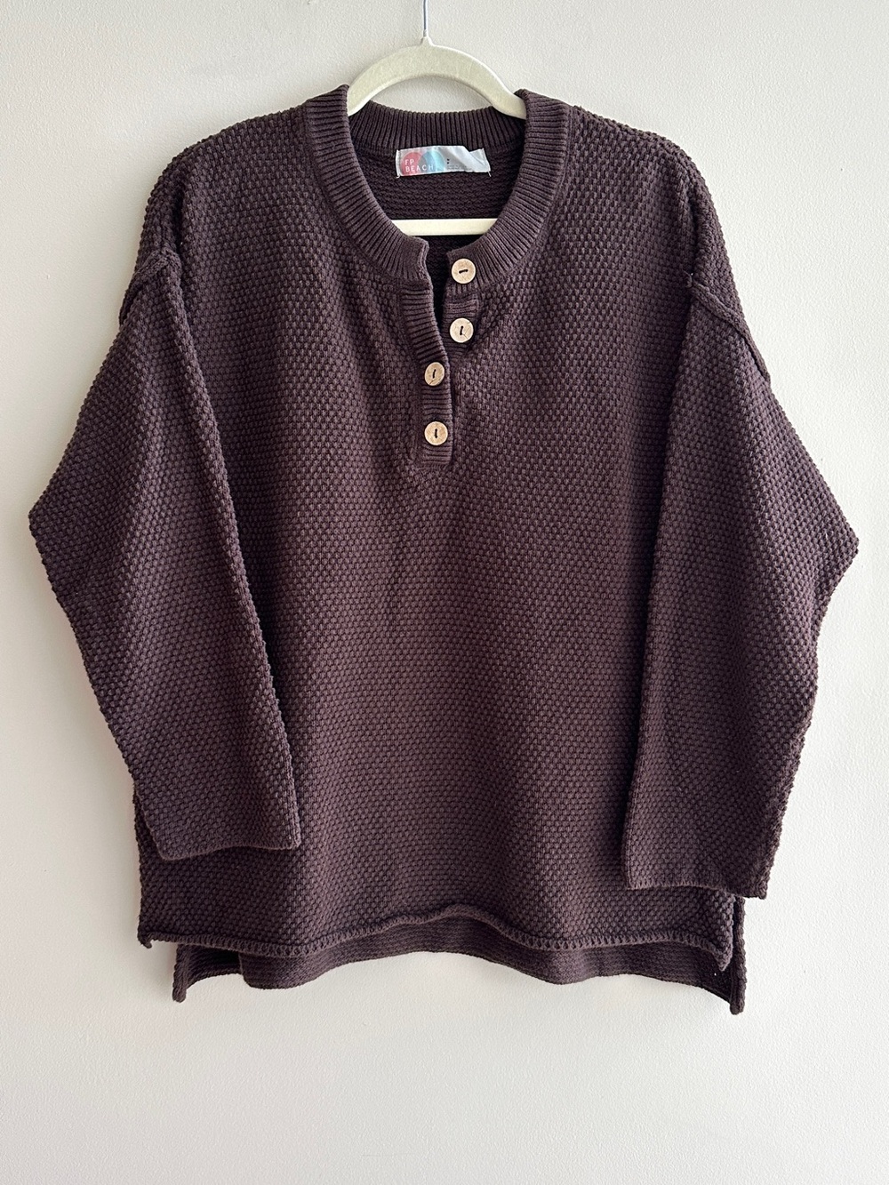 Free People Beach Hailee Sweater Set, Chocolate Brown, Size Small - Picture 2 of 16
